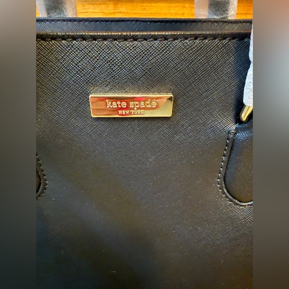 Kate Spade New York Laurel Way Evangelie Satchel in black saffiano leather NWT - Picture 2 of 10